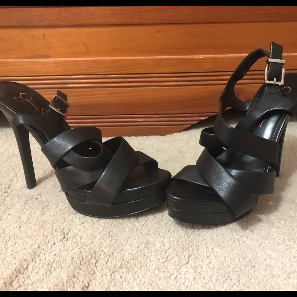 Black Strappy Heels